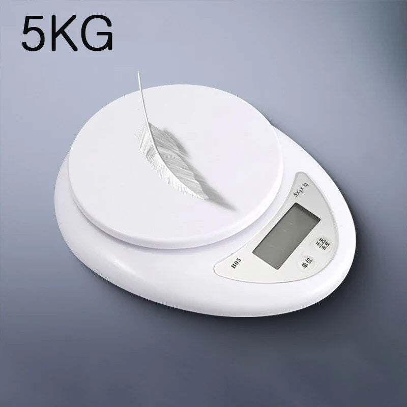 Balança Digital de Cozinha 5 kg com Precisão de 1 g e Visor LCD