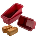 Fôrma de Silicone Retangular Antiaderente para Bolo e Pão