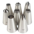 Kit 8 Bicos de Confeitar de Aço Inoxidável