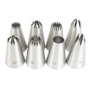 Kit 8 Bicos de Confeitar de Aço Inoxidável